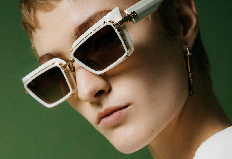 Balmain Wonder Boy III Shield-Shaped Gold/Black Sunglasses